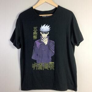 Jujutsu Kaisen Satoru Gojo Anime crunchyroll T Shirt Black L